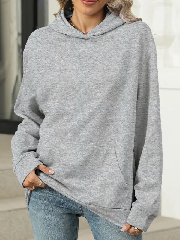 Special Price Pocketed Long Sleeve Hoodie