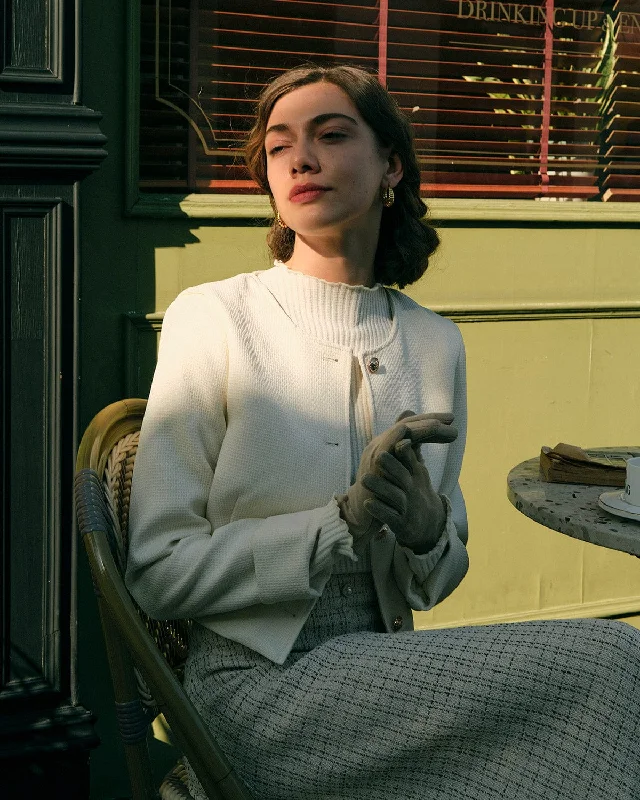 Pay Less The Solid Cropped Tweed Jacket
