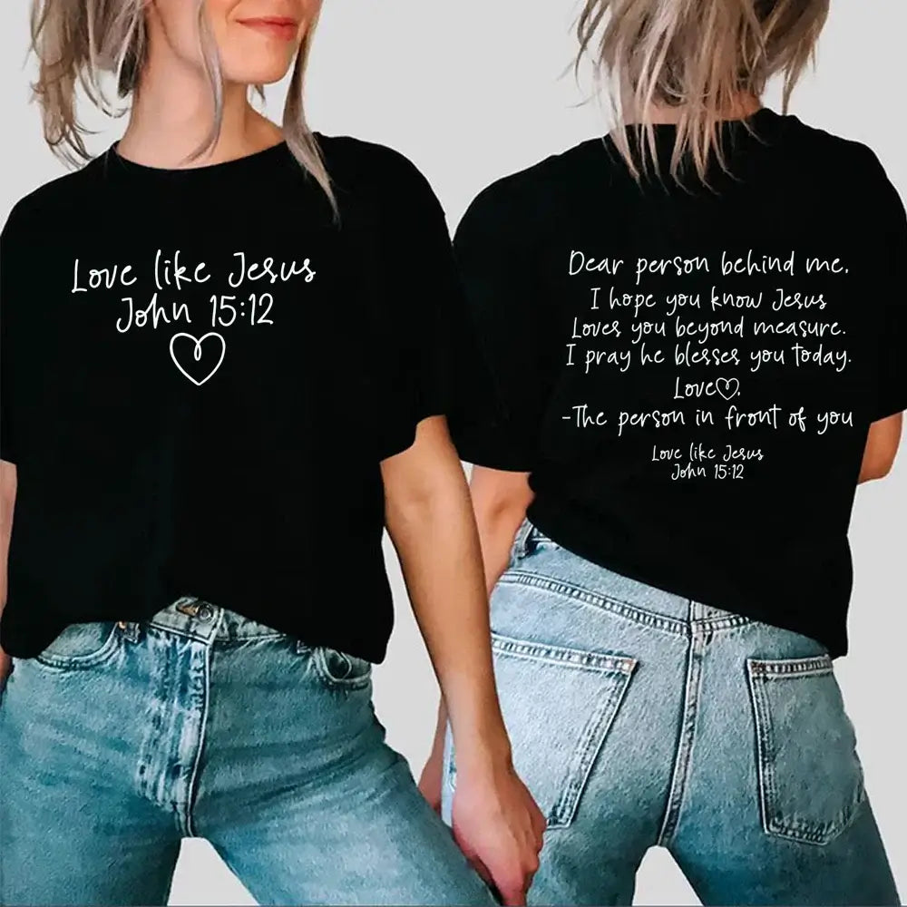 Weekend Deals That Please Love Like Jesus Bible Verse T-Shirts