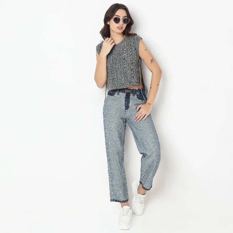 Special Promotion Solid Ribbed Hem Knit Vest