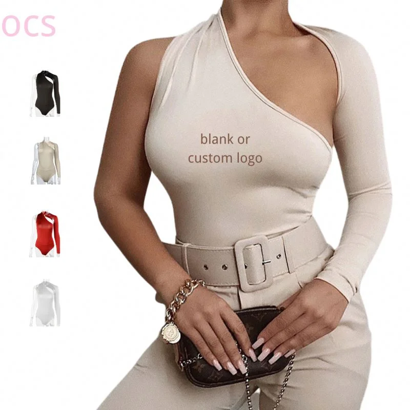 Weekend Bargains to Cherish Fall Clothing For Women 2022 Custom Logo Women One Shoulder Bodysuits Cut Out Long Sleeve Bodycon Sexy Bodysuits Weekend Bargains to Cherish Fall Clothing For Women 2022 Custom Logo Women One Shoulder Bodysuits Cut Out Long Sleeve Bodycon Sexy Bodysuits
