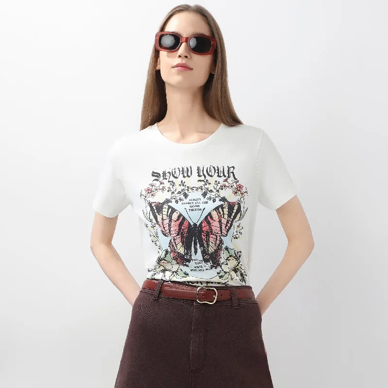 Weekend Deals That Dazzle Regular Fit Graphic T-Shirt