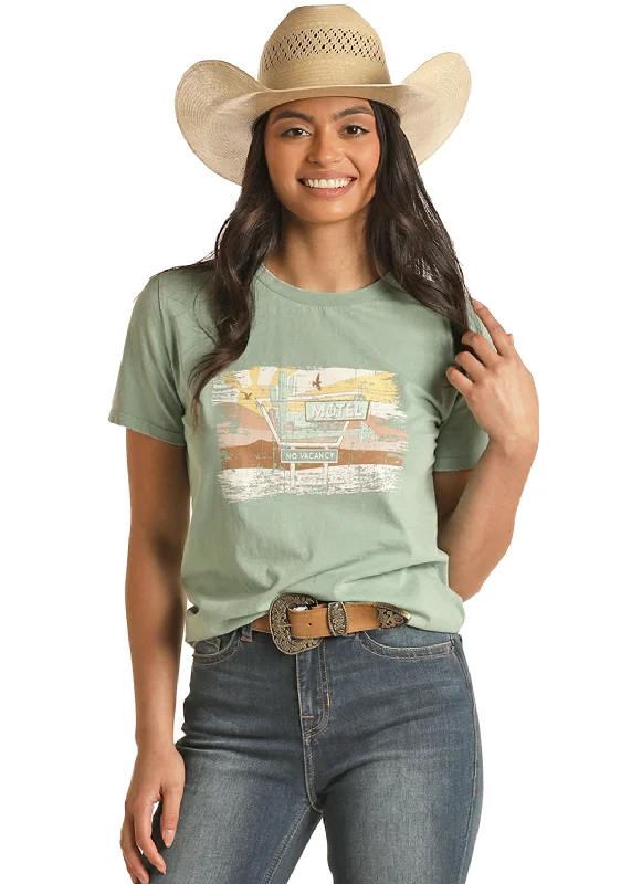 Huge Savings Women's Rock & Roll Cowgirl T-Shirt #RRWT21R0YG