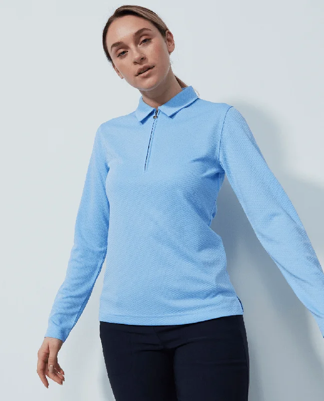 Weekend Offers That Shine DAILY SPORTS Peoria Long Sleeve Polo 200 Bella Blue