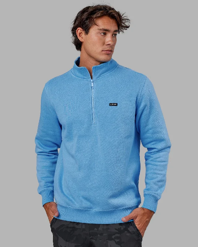 Closeout Fundamental 1/4 Zip Sweater - Azure Blue