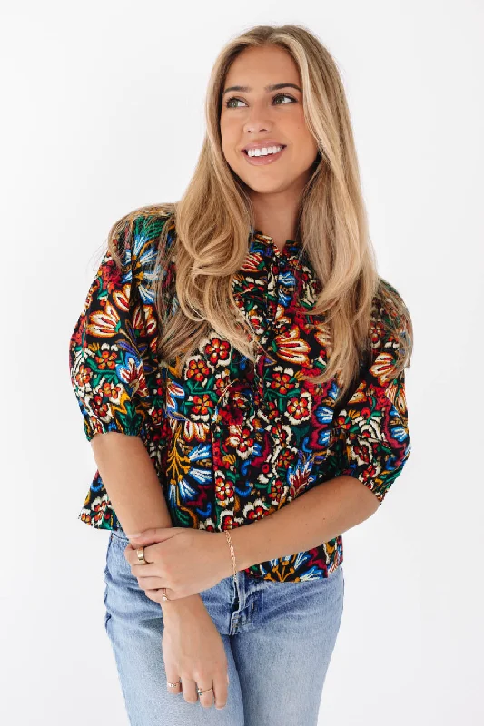 Weekend Bargains to Savor Modern Masterpiece Top - Black