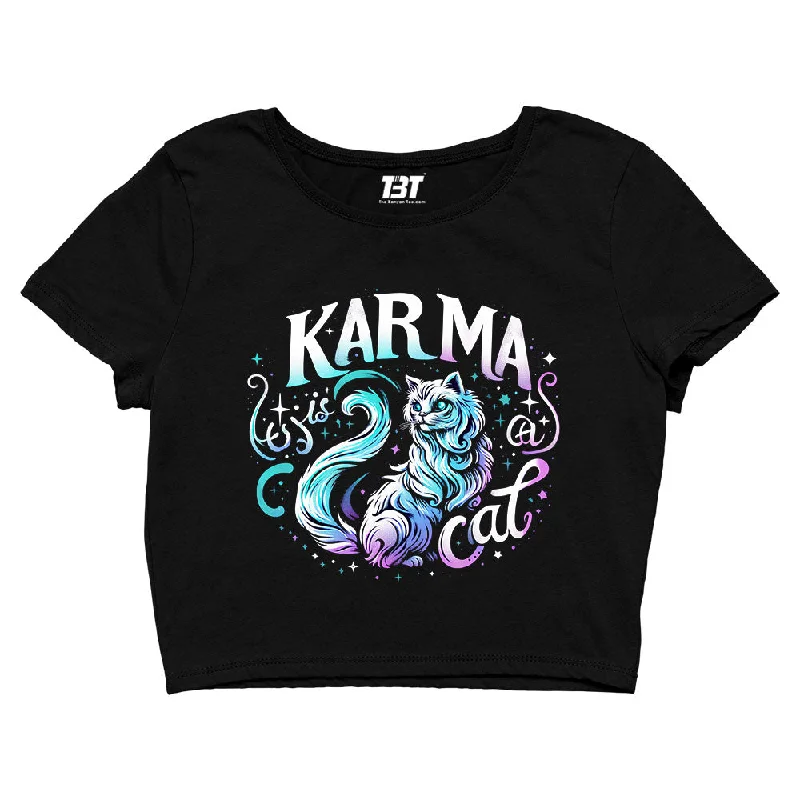 Act Fast Taylor Swift Crop Top - Karma Cat