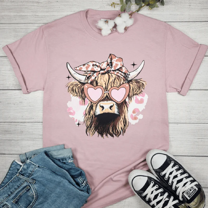 Take Advantage Highland Cow Valentines Day T-shirt