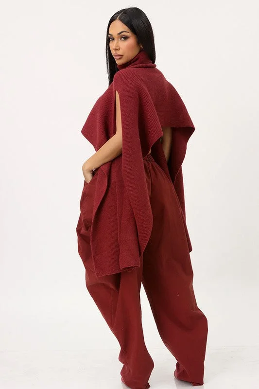 Buy More, Save More Hang Around Poncho (Burgundy)