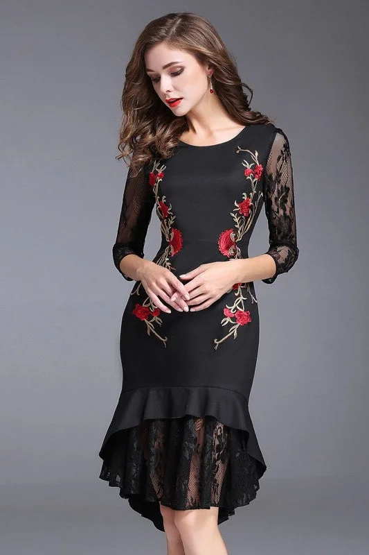 Unmissable Offer Embroidered Lace Dress