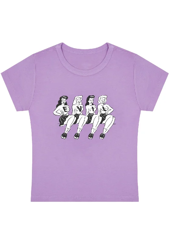Markdowns Four Girls Evil Y2K Baby Tee