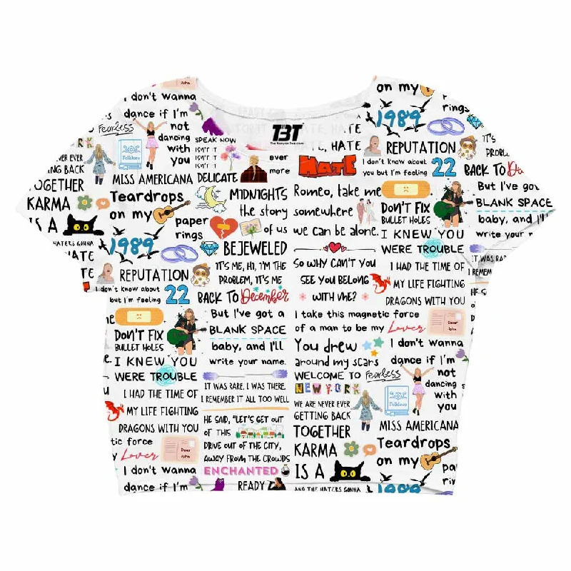Crazy Deals Taylor Swift AOP Crop Top