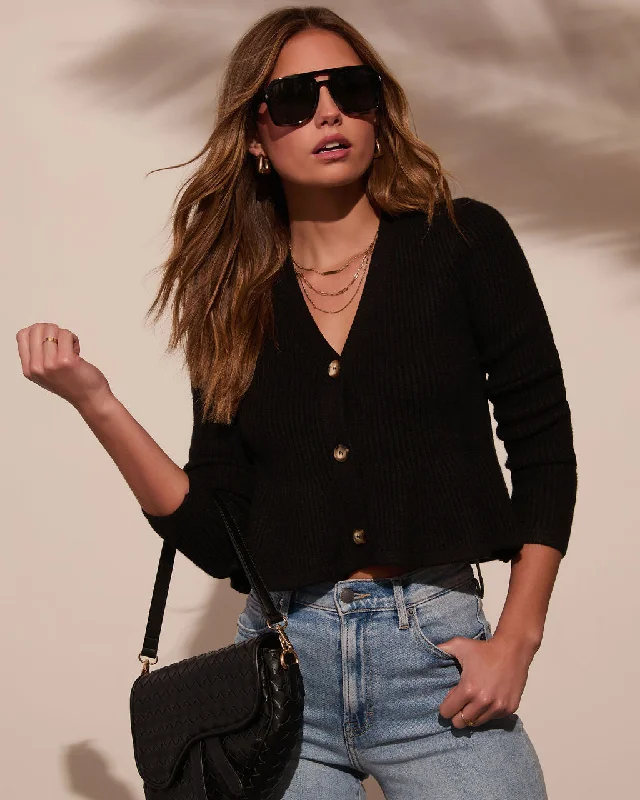 Year-End Sale Stewart Peplum Button Front Sweater
