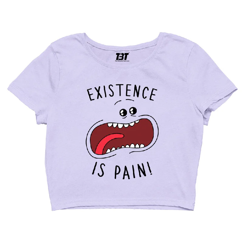 Price Smash Rick and Morty Crop Top - Existence Is Pain