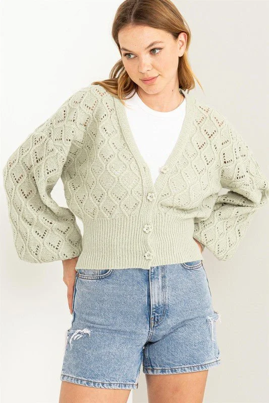 Weekend Deals to Make You Happy Pointelle Sweater Cardigan