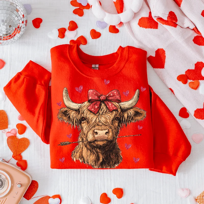 Weekend Offers You Can't Ignore Highland Cow with Bow Sweatshirt
