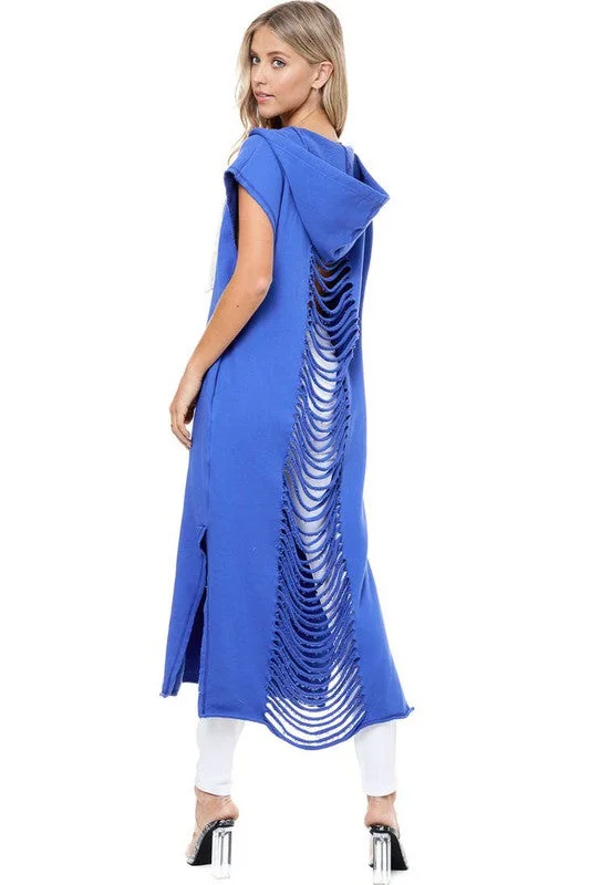 Weekend Bargains Await You Dressing to Cutup Hoodie Dress