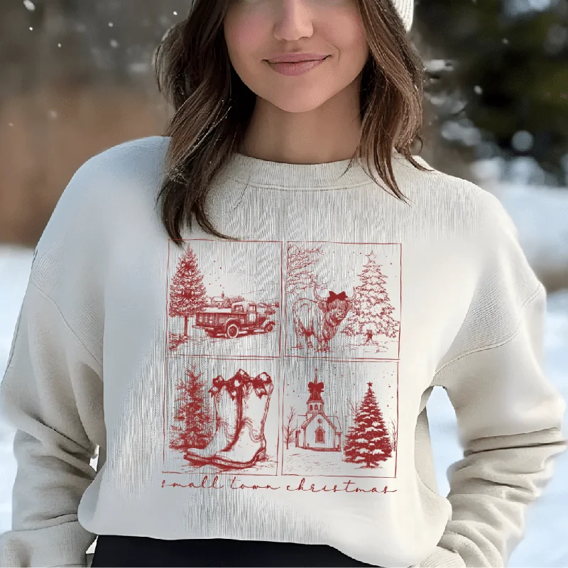 Price Slash Vintage Small Town Christmas Sweatshirt
