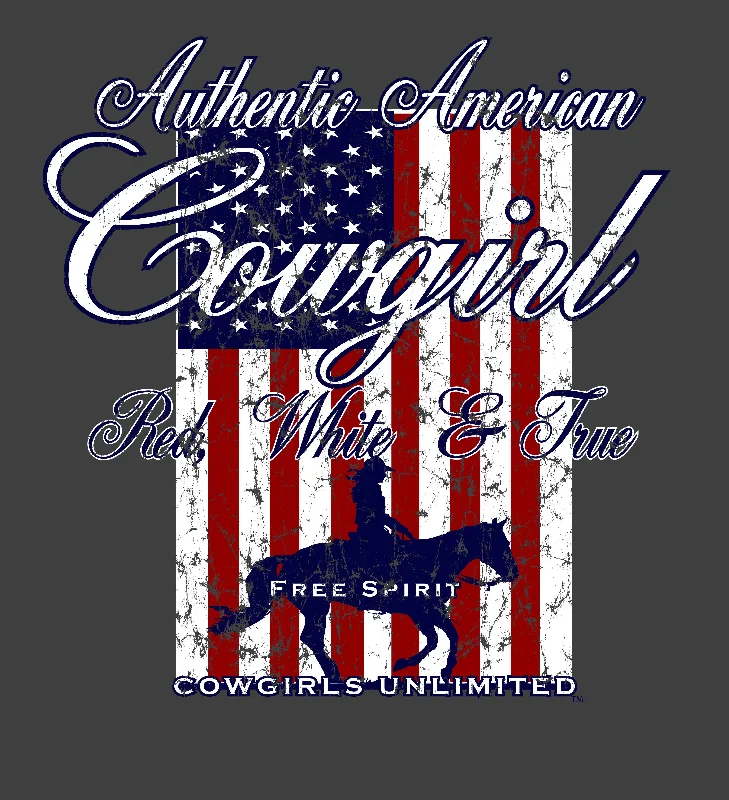 Closeout Sale Women's Cowgirls Unlimited Authentic T-Shirt #CG-1183