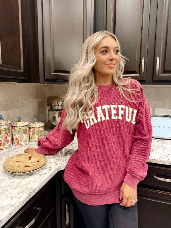 Deal of the Day Grateful Corded Sweatshirt