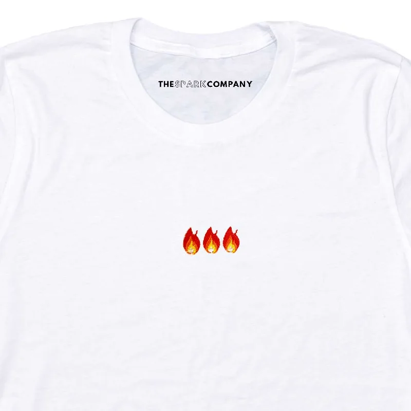 While Supplies Last On Fire Embroidered Feminist T-Shirt