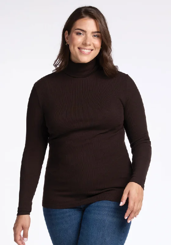 Instant Savings Sage Ribbed Turtleneck - French Roast