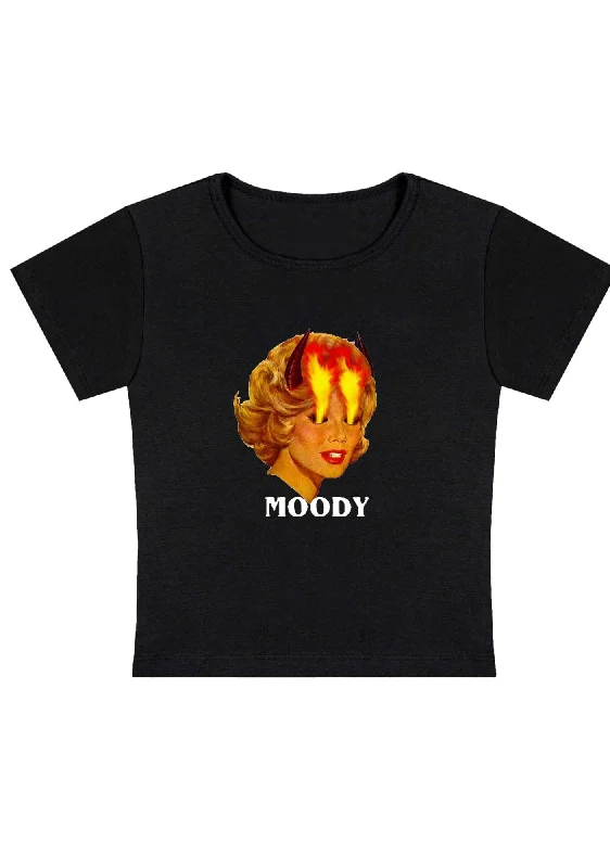 Deal of the Week Moody Angry Woman Y2K Baby Tee