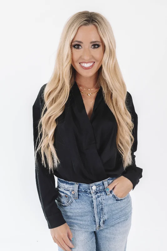 Weekend Offers That Please Make A Decision Bodysuit - Black