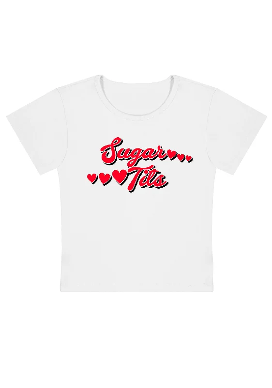 Closeout Sugar Six Hearts Y2K Baby Tee