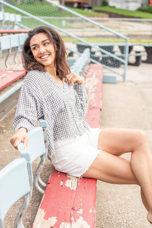 Members Only Picnic Date Plaid Top