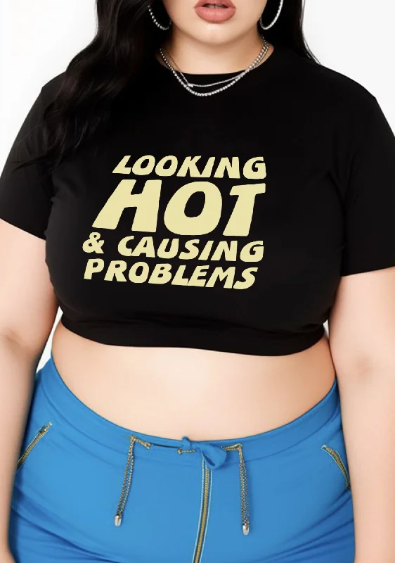 Daily Deals Curvy Looking Hot&Causing Problems Baby Tee